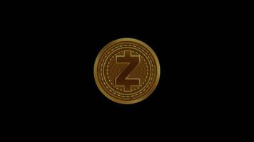 hacer tu proyecto brillar brillante con un impresionante 3d zcash moneda lazo animación video