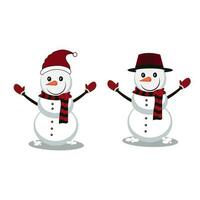 Christmas Winter Snowman Clipart vector