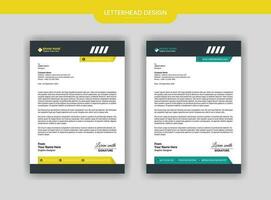 Letterhead Design Modern Business Letterhead Design with yelloe color template pro vector