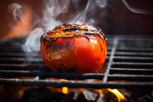 grilled red tomato photo