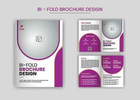 BiCorporate Business Bi-fold brochure template,layout with unique and professional design vector