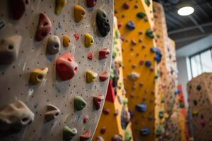 artificial climbing wall photo