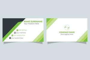 Modern professional minimal business card design vector template for print.