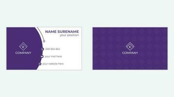 Modern professional business card design vector template.