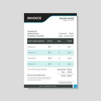 Invoice design vector template.