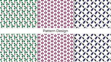 Modern floral pattern design vector template.