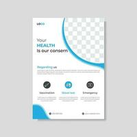 Creative medical flyer template A4 vector design for print.