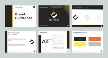 Brand guideline design vector template.