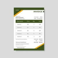 Invoice design vector template.