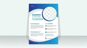 Modern corporate flyer A4 vector template for digital marketing agency, suitable for business poster layout, corporate banners, and leaflets, cover page, perfect for creative professional business.
