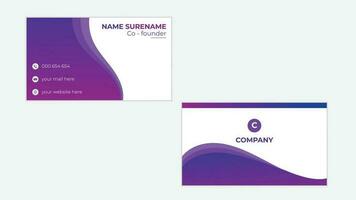 Modern abstract minimal business card design vector template.