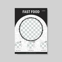 Fast food flyer design A4 size vector Template.