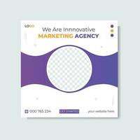 Modern corporate social media post and web banner post vector template.
