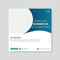 Modern professional corporate social media post and web banner post design vector template