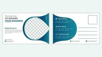 Modern creative abstract corporate postcard or EDDM postcard design template. vector