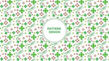 Modern floral pattern design vector template.