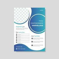 Modern corporate flyer A4 vector template for digital marketing agency, suitable for business poster layout, corporate banners, and leaflets, cover page, perfect for creative professional business
