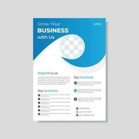 Modern corporate flyer A4 vector template for digital marketing agency, suitable for business poster layout, corporate banners, and leaflets, cover page, perfect for creative professional business.