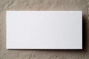 empty white paper mockup blank on gray background photo