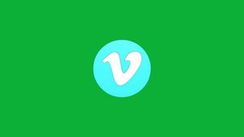 vimeo 3d logo boucle animation sur vert filtrer, Animé social médias logo, amplifier votre projets visuel impact video