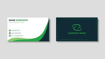 Modern abstract business card template for print. vector