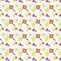 Floral pattern design vector template.