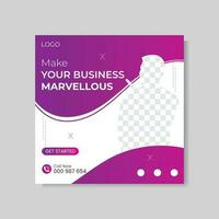 Modern abstract professional business social media post and web banner post design vector template.