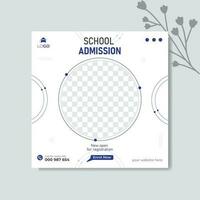 Modern minimal education social media post and web banner post design vector template.