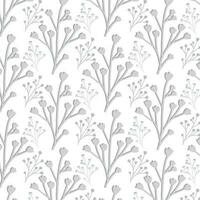 White and grey floral floral pattern background design vector template.