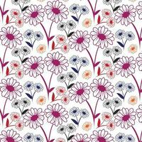 Modern colorful floral pattern background design vector template.