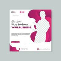 Modern abstract professional business social media post and web banner post design vector template..
