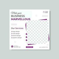 Modern professional business social media post and web banner post design vector template..