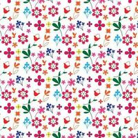 Modern floral pattern design vector template.