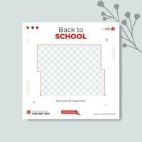 Modern elegant education social media post and web banner post design vector template.