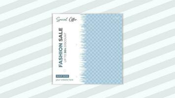 Fashion sale social media post  design vector template, square size,Suitable for social media post and web ads.