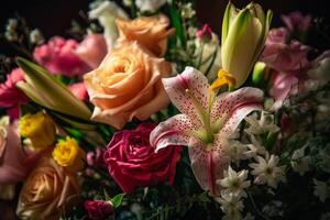 colorful flower bouquet photo