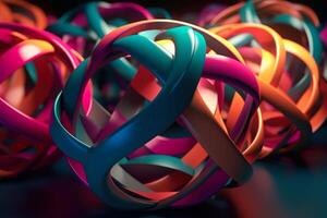 abstract colorful rings photo