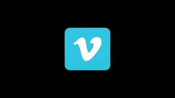 vimeo logotyp med transparent svart skärm, förlova sig din publik med iögonfallande social media logotyp animering video