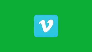 3d vimeo logo sur vert filtrer, faire votre projet pop avec Animé social médias logos video