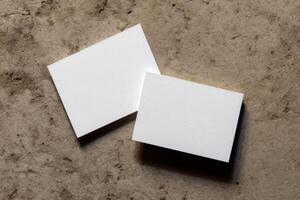 white paper mockups on the ground photo