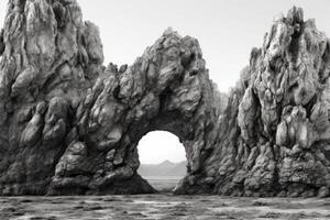 ancient coral rocks on the place of the dried seabed photo