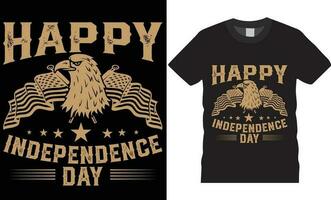 contento 4to julio independencia día t camisa diseño vector plantilla.feliz independencia día