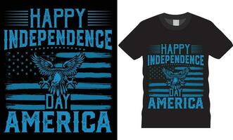 contento 4to julio independencia día t camisa diseño vector plantilla.feliz independencia día America