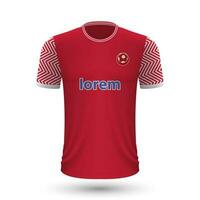 Realistic soccer shirt Wydad vector