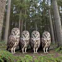a group owl in the wild. photo