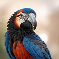 a close up parrots . photo