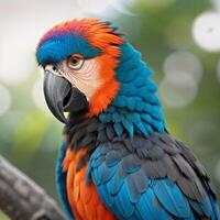 a close up parrots . photo
