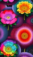 Abstract floral pattern, A free-flowing and organic pattern that is not bound by any rules. photo