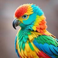 macaw birds close up in the wild. photo