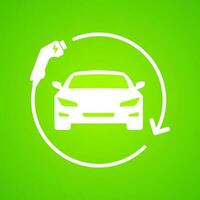 EV charging icon symbol, Electric car charging, Charging point logo, Vector illustration on background.